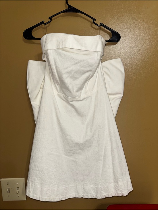 entro Dresses & Skirts - entro White Strapless Fold-Over A-Line Dress